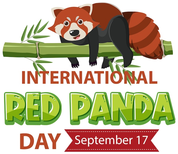 Gratis vector internationale rode panda-dag op 17 september