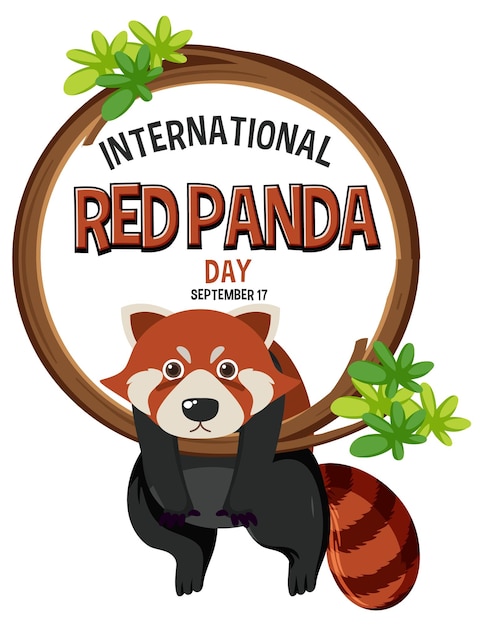 Gratis vector internationale rode panda dag