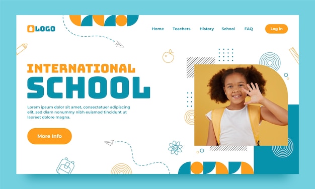 Gratis vector internationale school voor flatontwerp