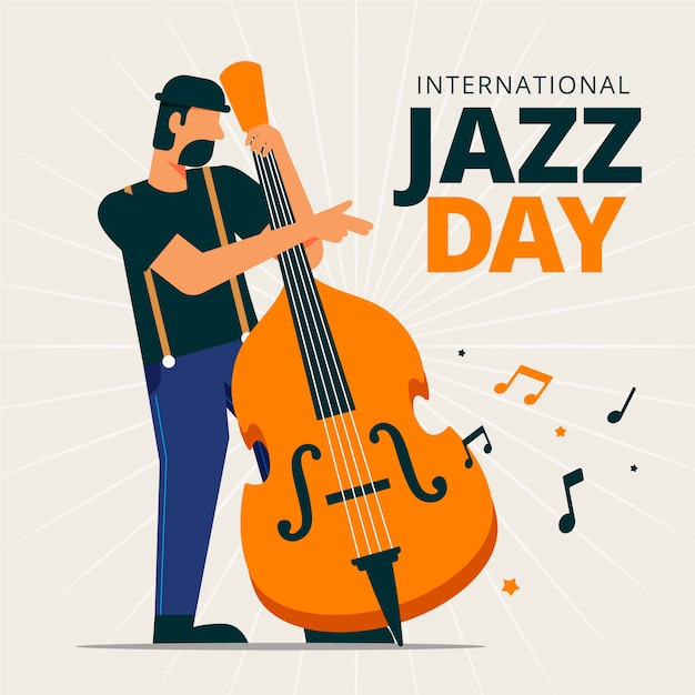 Gratis vector internationale viering van de jazzdag