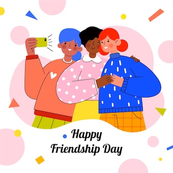 Internationale vriendschap dag illustratie