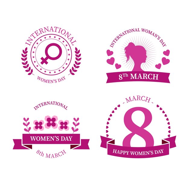 Internationale vrouwendag badge-collectie