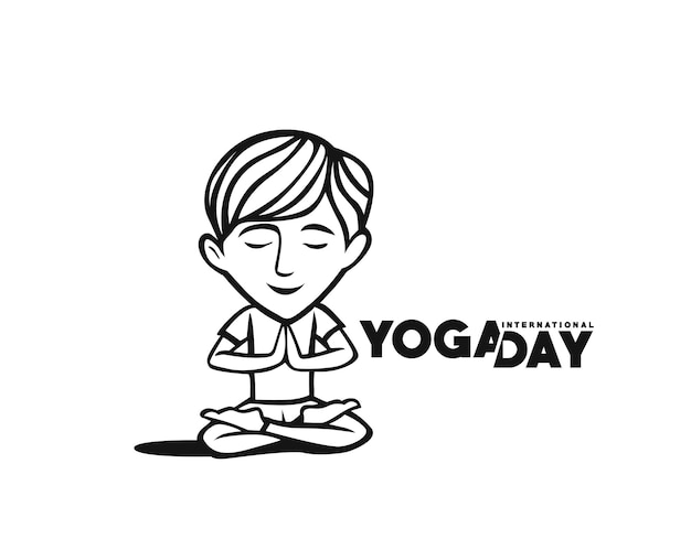 Internationale yogadag 21 juni Vectorillustratie