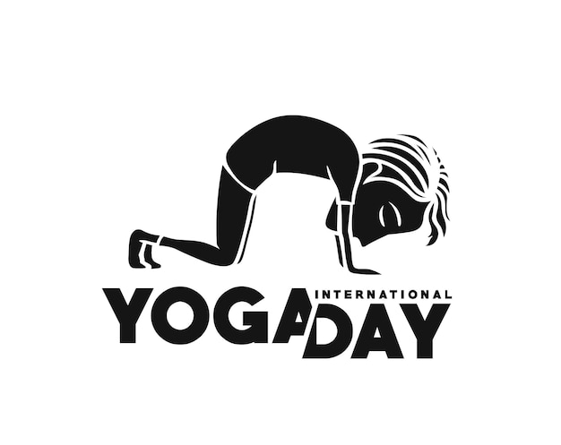 Internationale yogadag 21 juni vectorillustratie