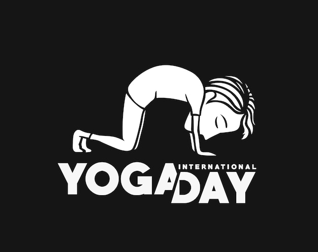 Internationale yogadag 21 juni Vectorillustratie