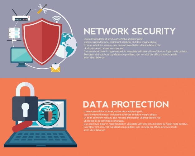 Gratis vector internet security banners