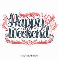 Gratis vector intrinsieve versiering van het weekendweekend