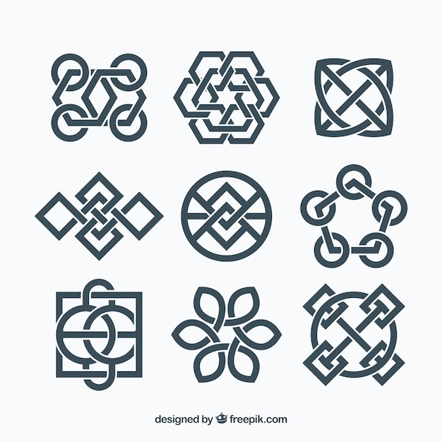 Gratis vector inzameling van geometrische vorm