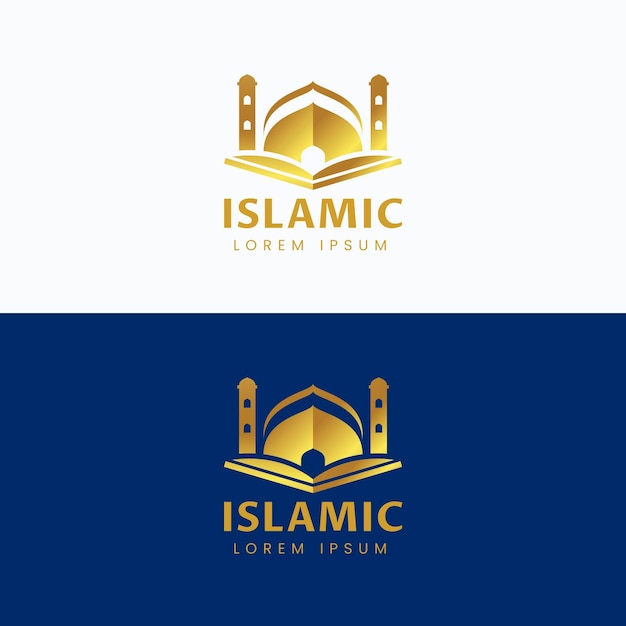 Gratis vector islamitisch logo in twee kleuren