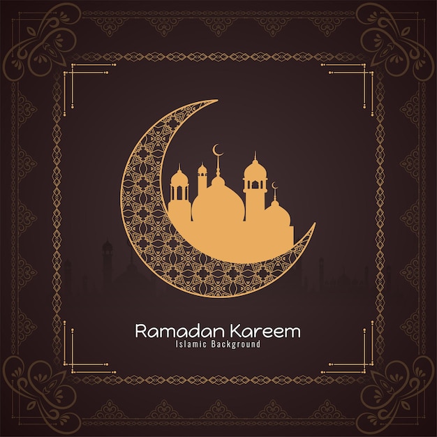 Islamitische heilige maand ramadan kareem religieus festival moskee achtergrond vector