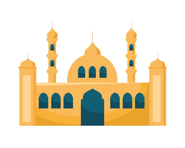 Gratis vector islamitische moskee tempel gevel