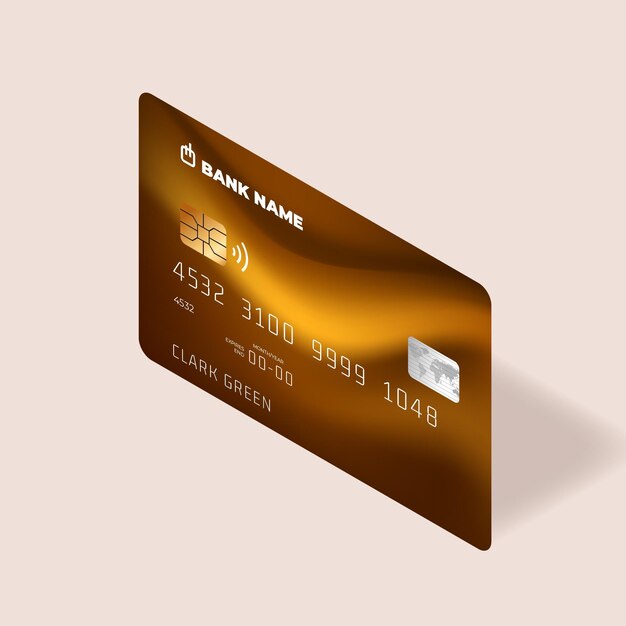 Isometrisch ontwerp van creditcard