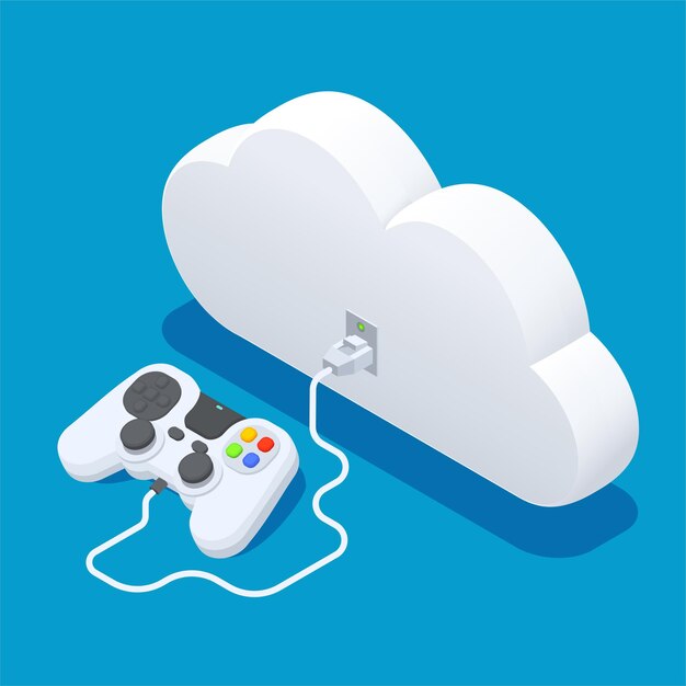 Isometrische gamepad met cloud