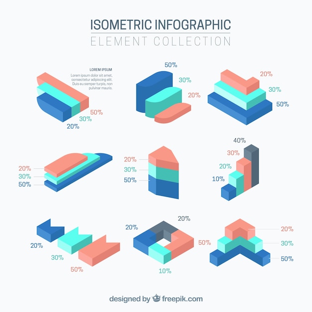 Isometrische grafiek collectie