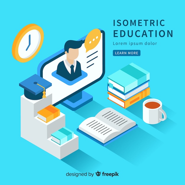 Isometrische onderwijsachtergrond