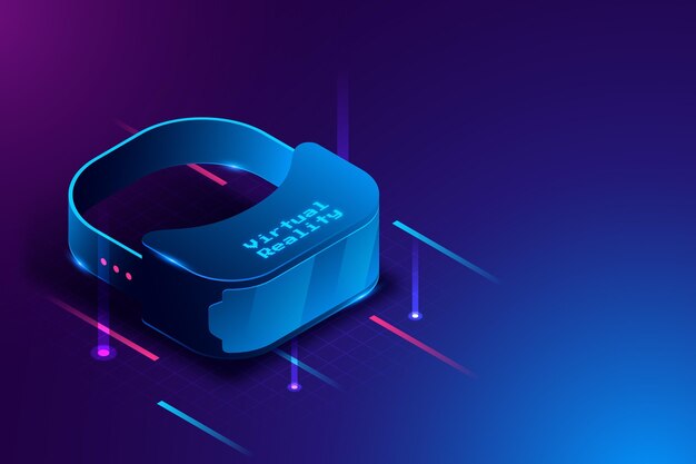 Isometrische tech futuristische achtergrond