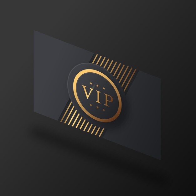 Isometrische vip-kaart met gouden details