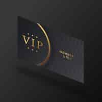 Gratis vector isometrische vip-kaart met gouden details