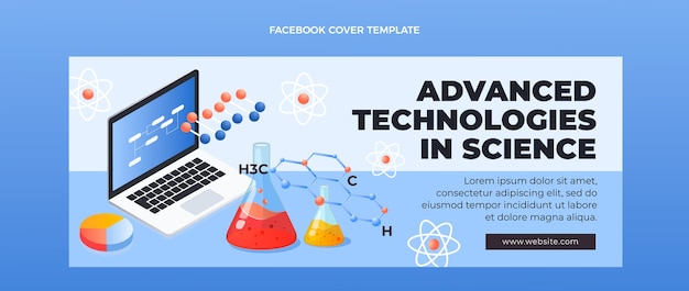 Isometrische wetenschap facebook omslag