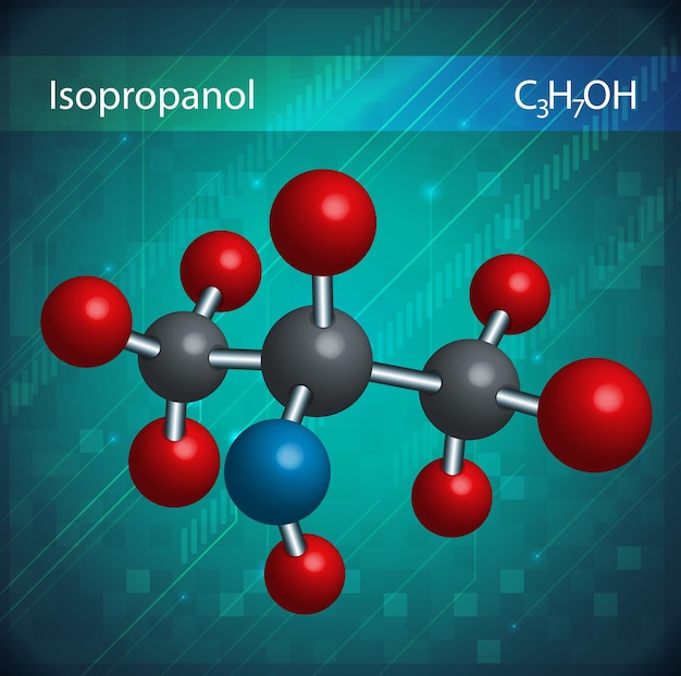 Gratis vector isopropanol moleculen