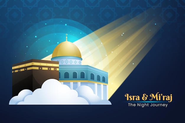 Gratis vector isra miraj illustratie