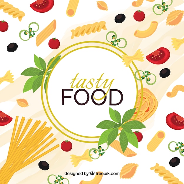 Gratis vector italiaans eten achtergrond