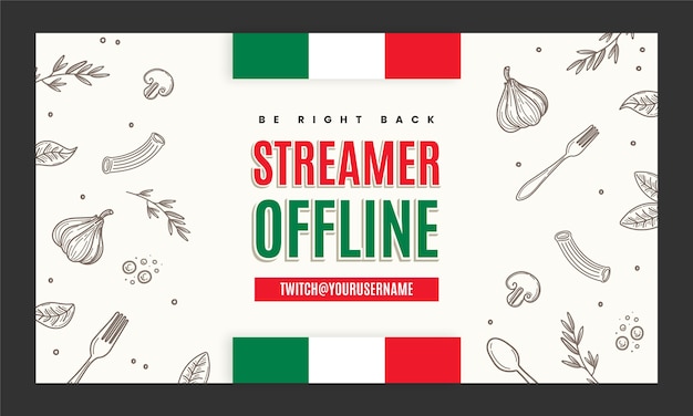 Italiaans restaurant twitch achtergrond