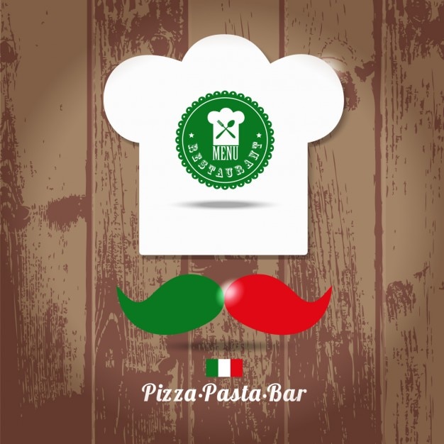 Gratis vector italiaanse chef kok