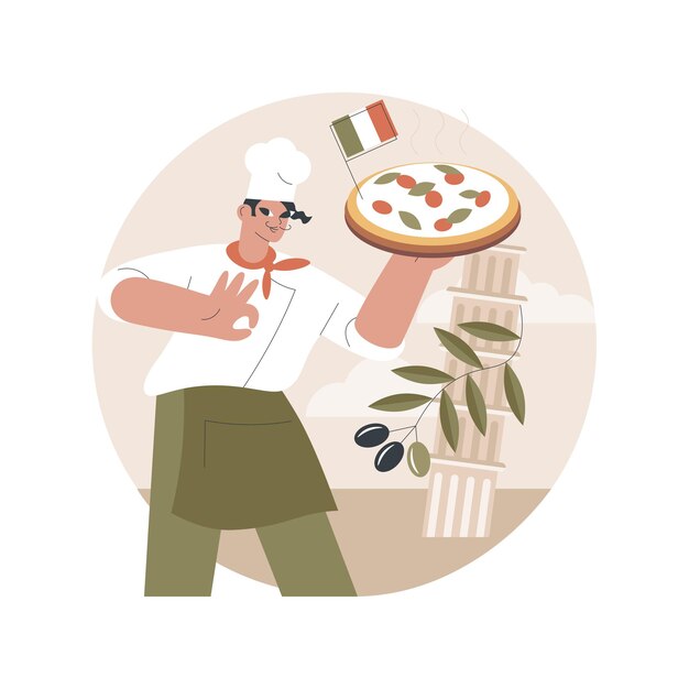 Italiaanse keuken abstracte illustratie