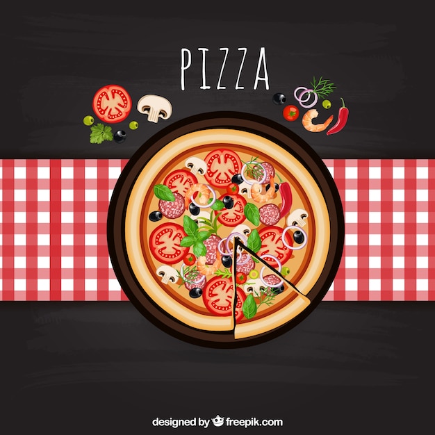 Gratis vector italiaanse pizza