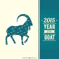Gratis vector jaar van de geit met patroon