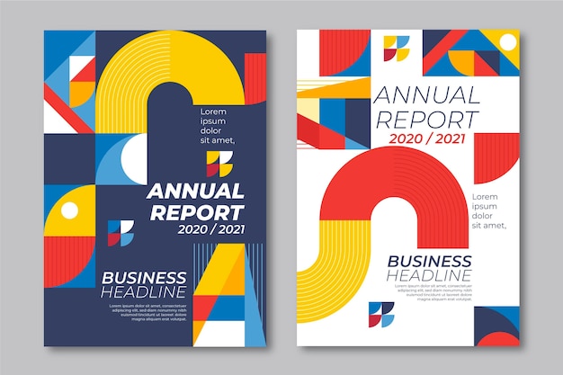 Jaarverslag geometrische vormen sjablonen