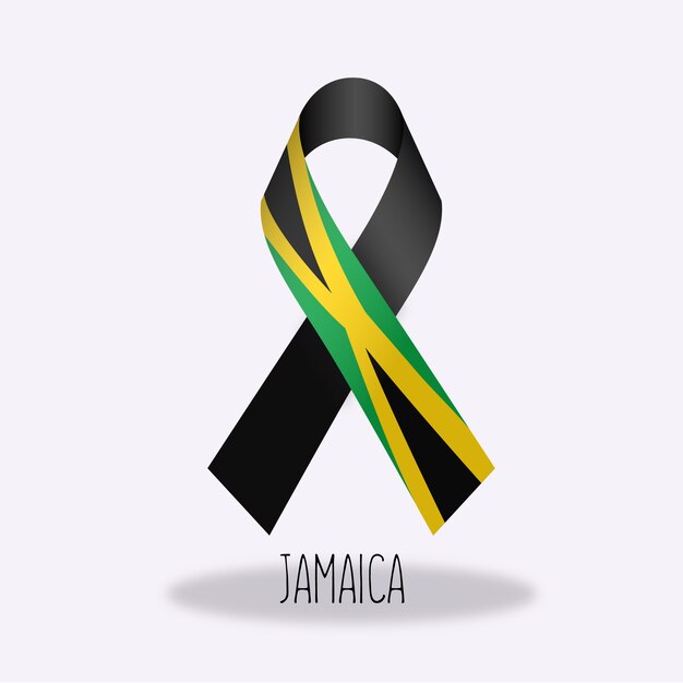 Jamaica vlag lint ontwerp