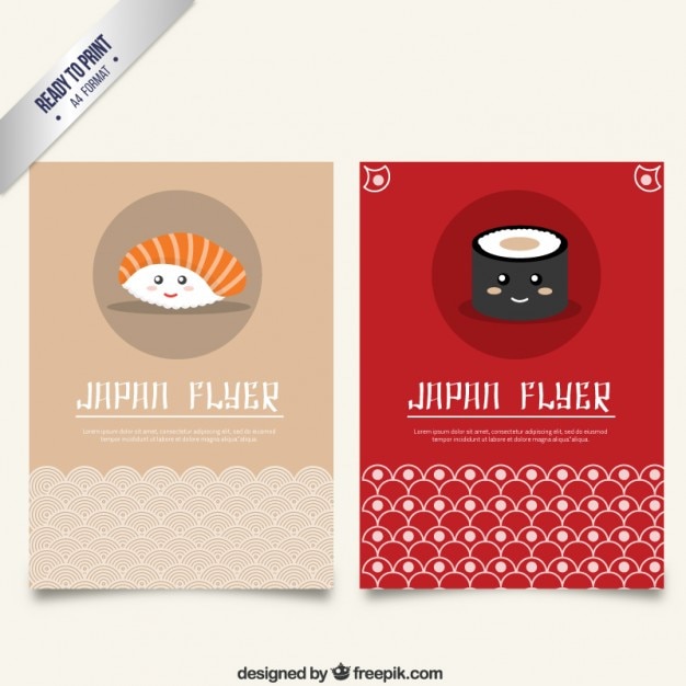 Gratis vector japan flyer