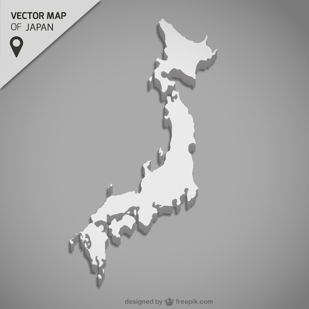 Gratis vector japan vector kaart