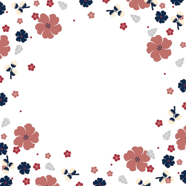 Gratis vector japans bloemenframe