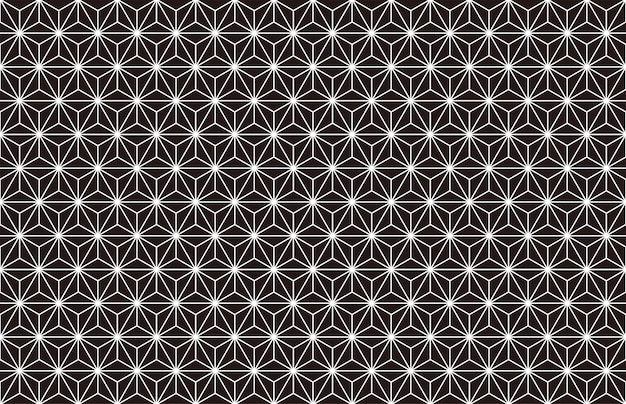 Gratis vector japans vintage naadloos patroon met een zwarte achtergrond vectorillustratie horizontaal en ver