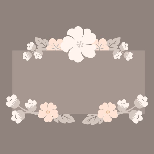 Japanse pastel bloemen frame