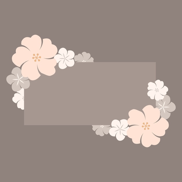 Japanse pastel bloemen frame