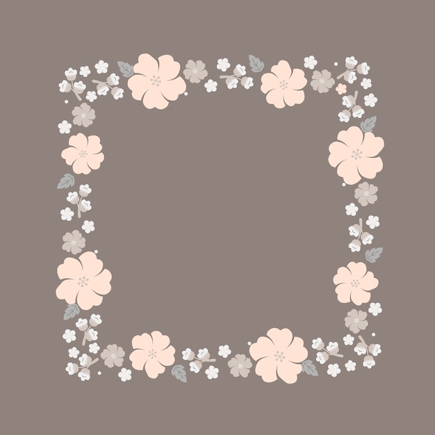 Japanse pastel bloemen frame