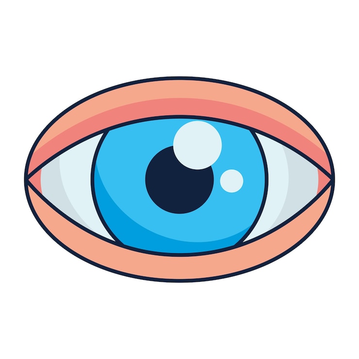 Gratis Vector jaren negentig pop art stijl oog