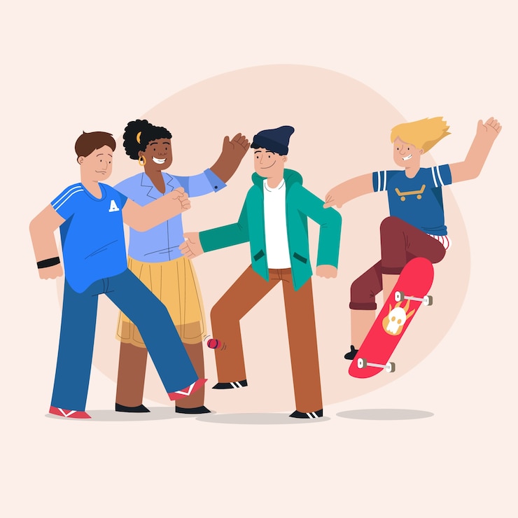 Gratis Vector jonge mensen