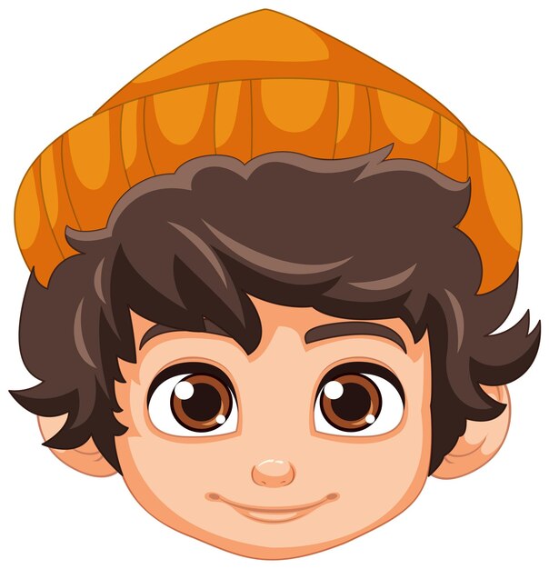 Jongen met Beanie Hat natuurlijke expressie illustratie