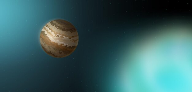 Jupiter vijfde planeet in zonnestelsel in kosmos