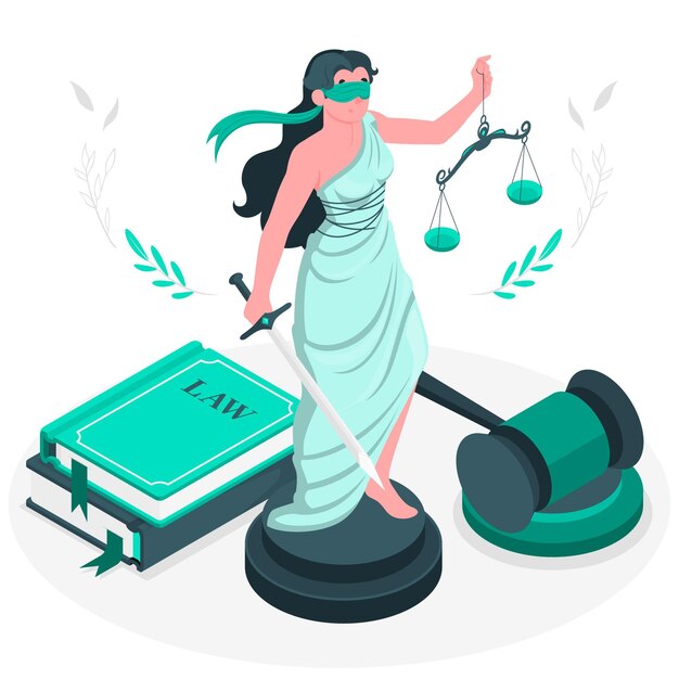 Justitie concept illustratie