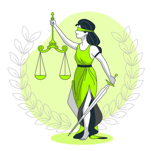 Justitie concept illustratie