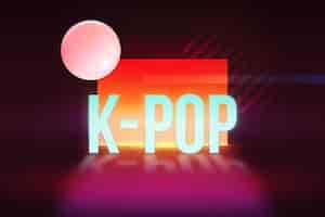 Gratis vector k-pop muziekconcept