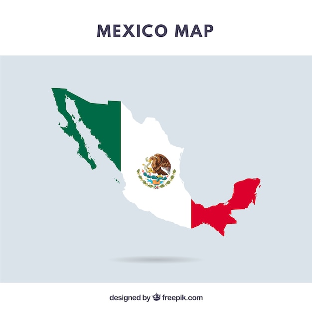 Gratis vector kaart van mexico