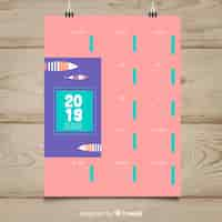 Gratis vector kalender 2019