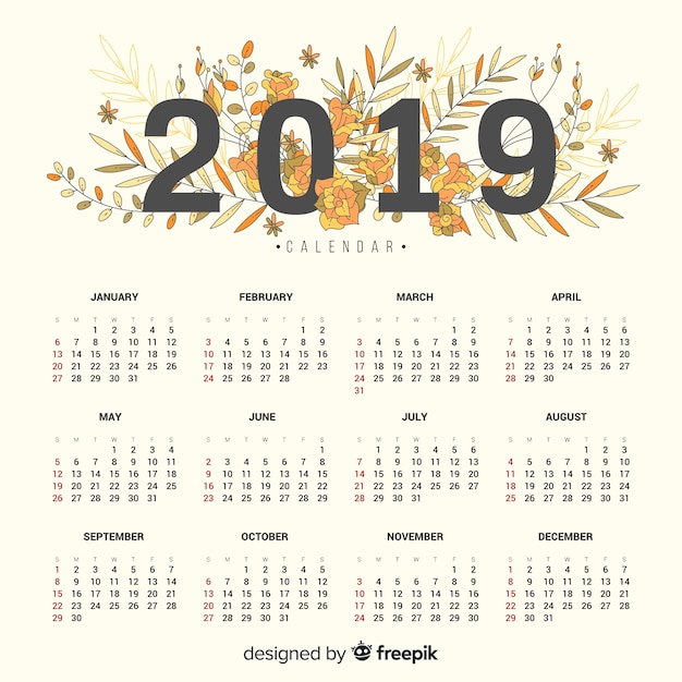 Kalender van 2019